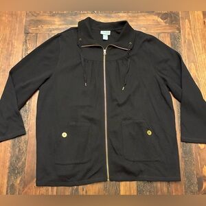 Liz & Me Black Lightweight Zip-Up Jacket
